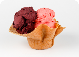 Casquinha (Cestinha) - Cestinha produzida na hora, de forma artesanal. Receita exclusiva, ótima para servir com gelato.