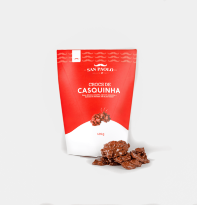 Crocs de Casquinha de Chocolate - Nossa deliciosa casquinha, agora em pedacinhos e banhadas de chocolate, não dá para resistir!